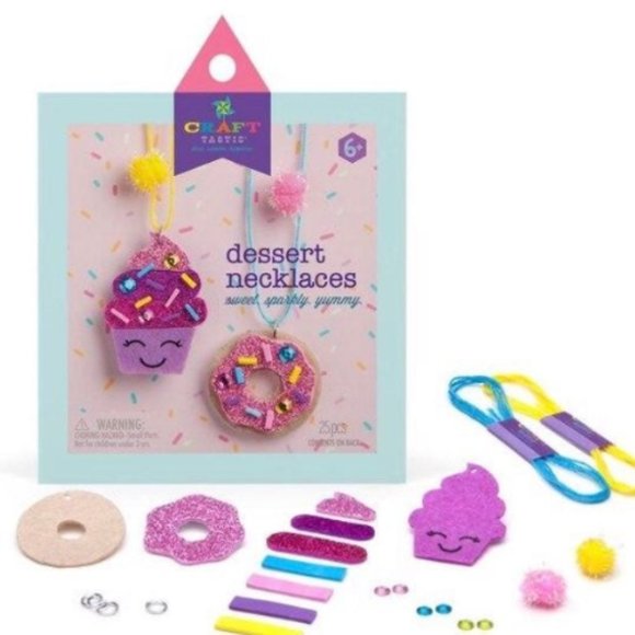 Set of 8 Craft-tastic Dessert Necklace Crafts for Parties Crafting - Picture 2 of 14